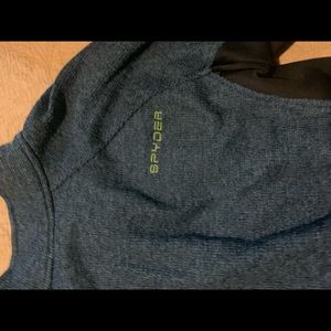 Spyder 1/4 Zip Blue and Green size Medium
